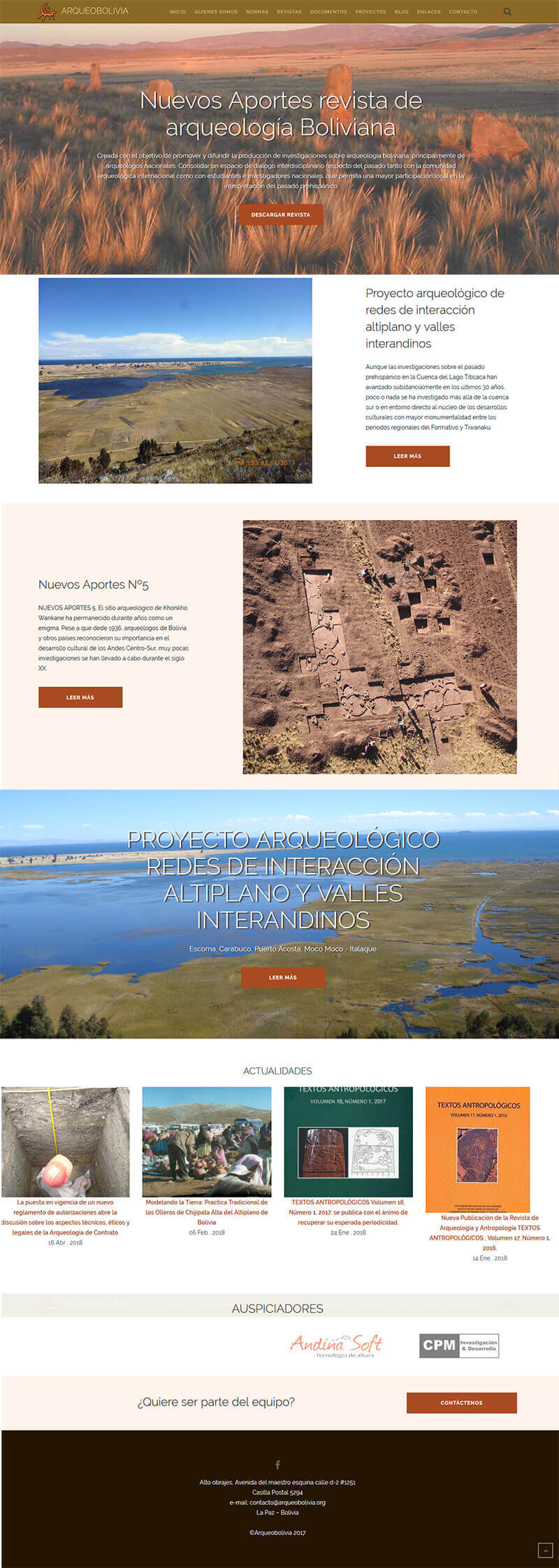 Site d'Arquéologues de Bolivie 